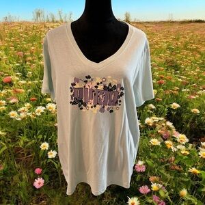 Puma Women's  Mint Green Tee with Floral Graphic